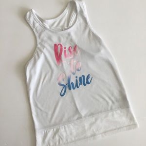Athletic Works Girl’s Tank Top “Rise To Shine” M